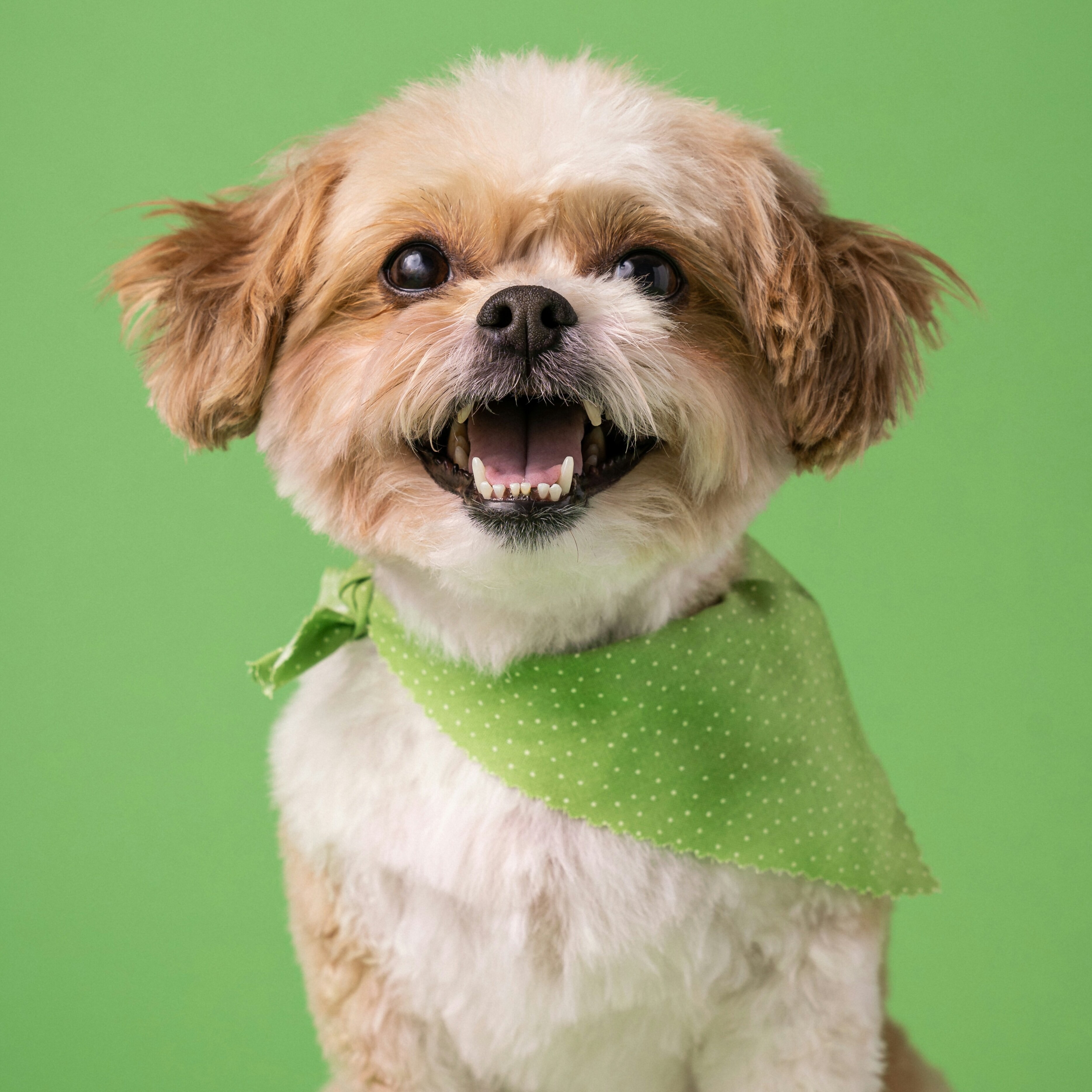 Happy dog with premium pet food